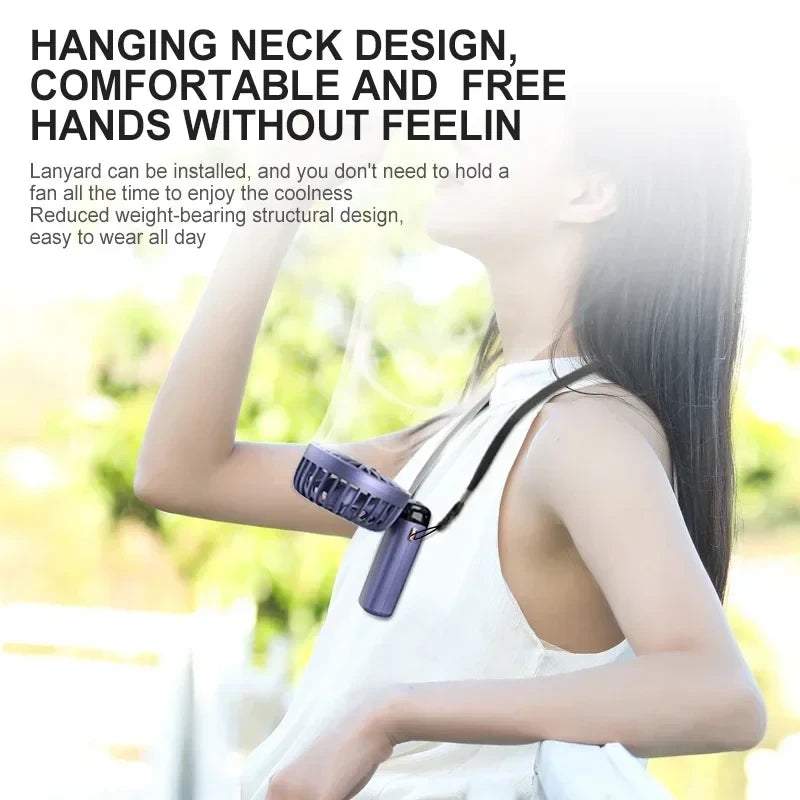 Foldable Handheld Neck Fan