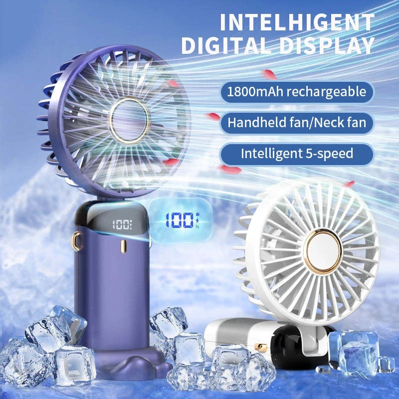 Foldable Handheld Neck Fan
